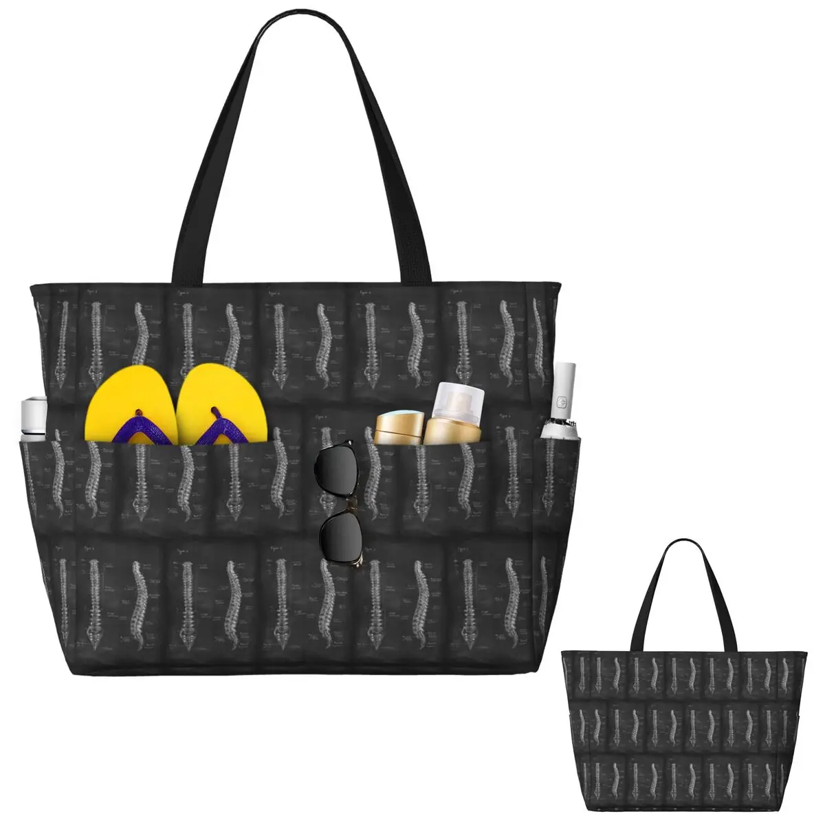 Yoga Anatomy Of Fitness - Bolsa tote grande para praia, academia,