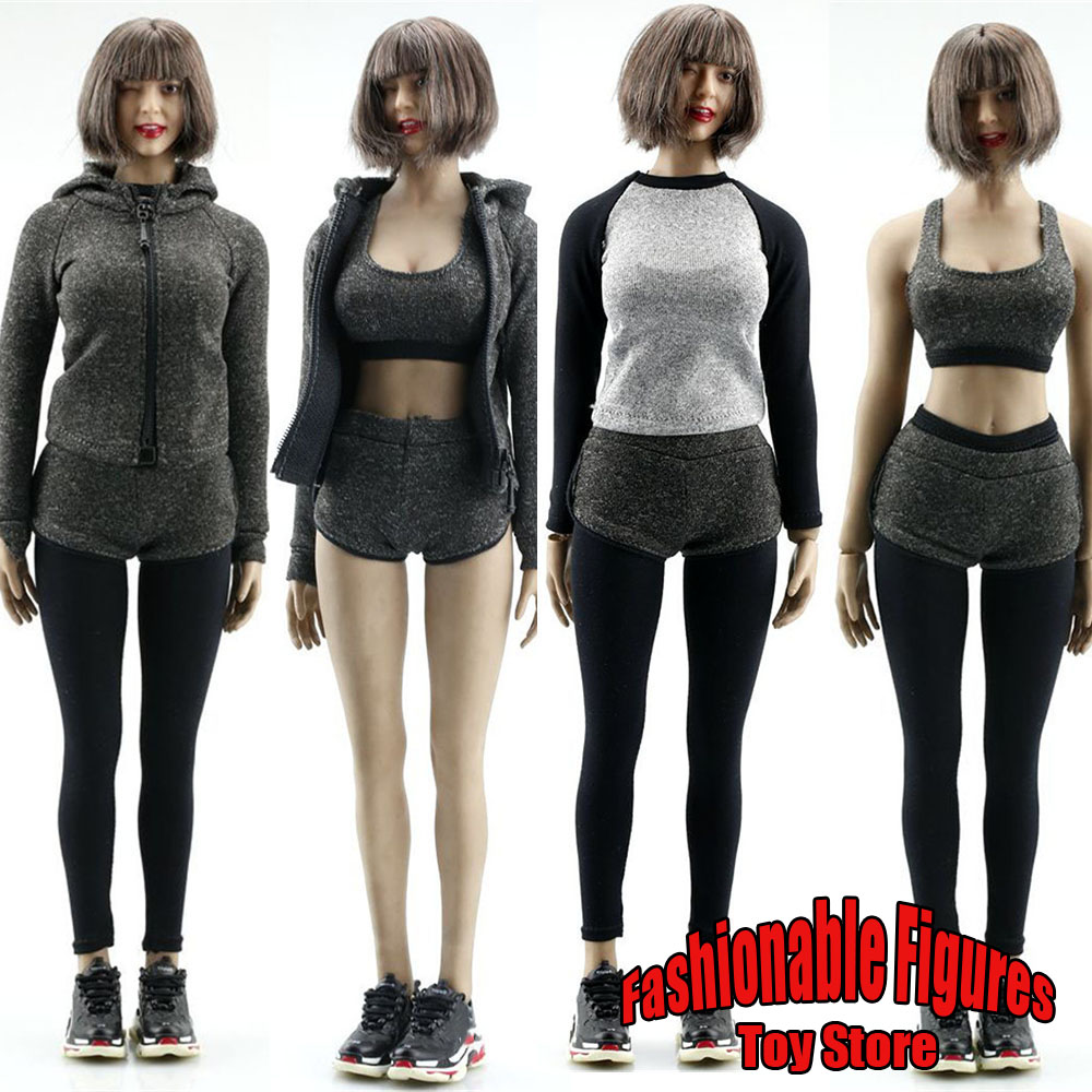 Yoga Fitness First - 1/6 escala feminina roupas casuais yoga