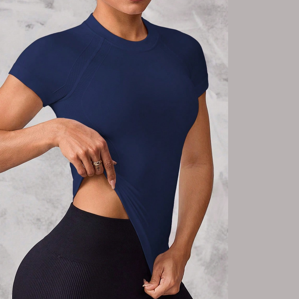 Top esportivo feminino de mang - Yoga Fitness Top avaliação e preço