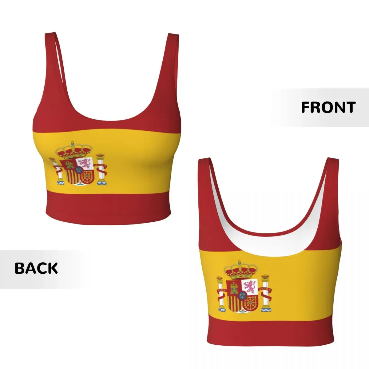 Tops básicos com bandeira da E - Yoga Fitness Top avaliação e preço